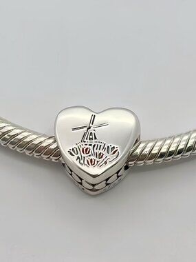 Pandora Holland Windmill Dangle Charm Travel Pendant, S925 Sterling Silver Jewel